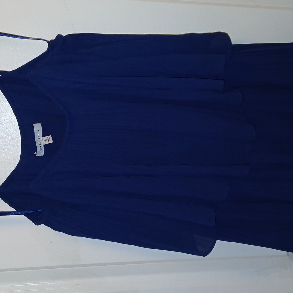 Naked Zebra Royal Blue Layered Dress